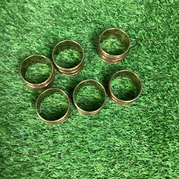 Vintage Copper & Brass Napkin Rings Set of 6 - Picture 3 of 7